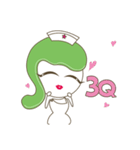 Cute little nurse Baozou face sticker（個別スタンプ：15）