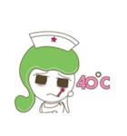 Cute little nurse Baozou face sticker（個別スタンプ：19）