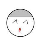 Round Face _ Gray Hair（個別スタンプ：7）