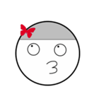 Round Face _ Gray Hair（個別スタンプ：29）