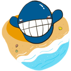 [LINEスタンプ] Whale on his workday