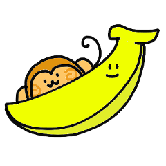 [LINEスタンプ] バナナ食べるサルと動物、他