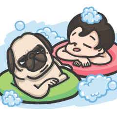 [LINEスタンプ] Nini＆Pug