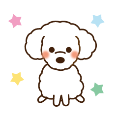 [LINEスタンプ] 白いトイプードルのシロクマちゃん