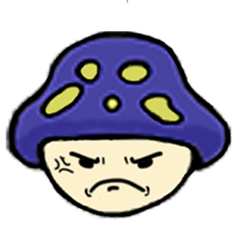 [LINEスタンプ] Mushroom blue head