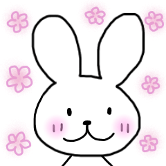 [LINEスタンプ] シンプルほのぼのうさぎ