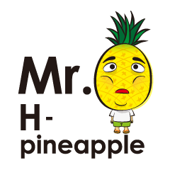 [LINEスタンプ] Mr.H-Pineapple (English)