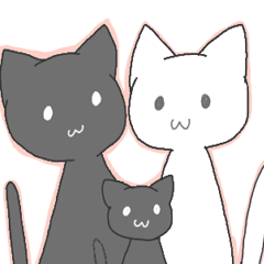 [LINEスタンプ] 自由な黒猫～家族ができました