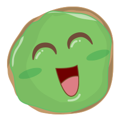 [LINEスタンプ] Kue Cubit Green Tea