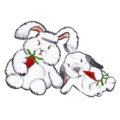 [LINEスタンプ] Pong and Fong Rabbit