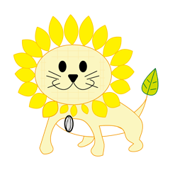 [LINEスタンプ] 向日葵獅子