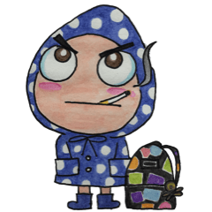 [LINEスタンプ] Ms Raincoat