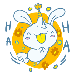 [LINEスタンプ] One of us: A Little Cute Rabbit