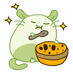 [LINEスタンプ] A Lovely Green Gluttonous Rat