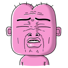 [LINEスタンプ] Bidji Head！ - Epic Otaku Face -