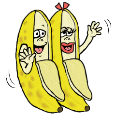[LINEスタンプ] ふたごバナナ