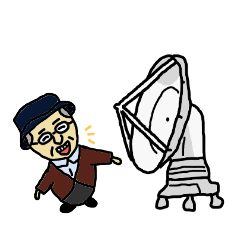 [LINEスタンプ] 望遠鏡とおっちゃんたち