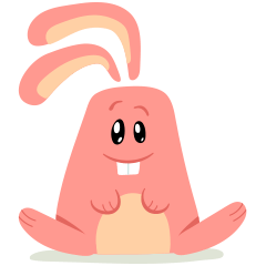 [LINEスタンプ] 可愛い怒ってウサギ
