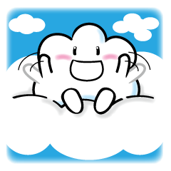 [LINEスタンプ] おちゃめな雲の子「くもも」