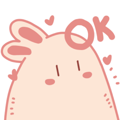 [LINEスタンプ] Pink Cotton Bun, ver 2