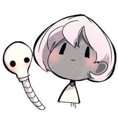 [LINEスタンプ] Girl and Skull