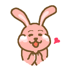 [LINEスタンプ] Rabbit with white cheek