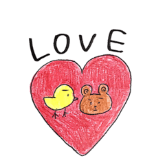 [LINEスタンプ] くまとひよこの日常