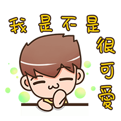 [LINEスタンプ] Cute boy(Happy mother's day)(Taiwan)
