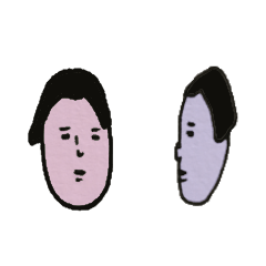 [LINEスタンプ] 前と横の顔