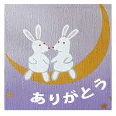 [LINEスタンプ] 月うさぎ