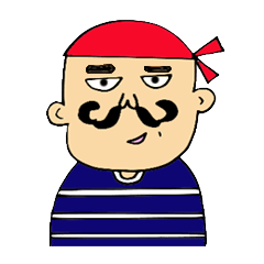 [LINEスタンプ] Sailor mustache man