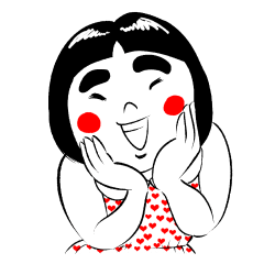 [LINEスタンプ] ほおべに子ちゃん