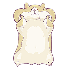 [LINEスタンプ] ハムスターうさぎドーナツ、動物のスタンプ