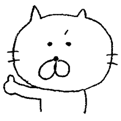 [LINEスタンプ] 白猫のねこの画像（メイン）