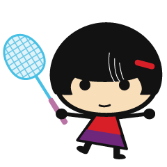 [LINEスタンプ] へなちょこバドミントン
