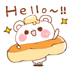 [LINEスタンプ] パンケーキクマ ハローの画像（メイン）