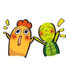 [LINEスタンプ] Chicken ＆ Turtle