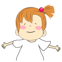 [LINEスタンプ] A Little Cute and Lovely Girlの画像（メイン）