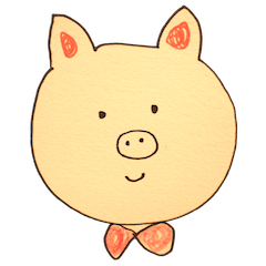 [LINEスタンプ] Pigs that can communicate in Japanese.