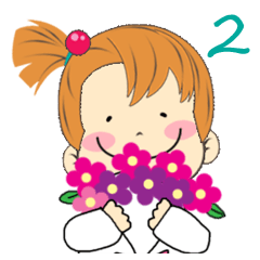 [LINEスタンプ] A Little Cute and Lovely Girl, Ver 2の画像（メイン）