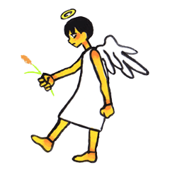 [LINEスタンプ] 無口天使の日常