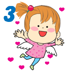 [LINEスタンプ] A Little Cute and Lovely Girl, Ver. 3