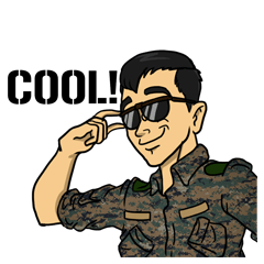[LINEスタンプ] Army Captain