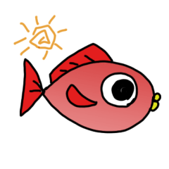 [LINEスタンプ] 赤いお魚さん