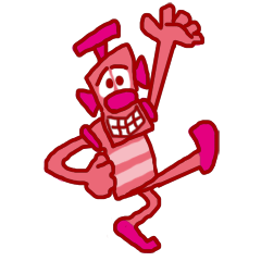 [LINEスタンプ] Pink Robot