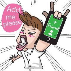 [LINEスタンプ] Cheeky Student