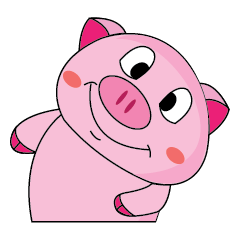 [LINEスタンプ] One of us: A Little Cute Piku-Pig