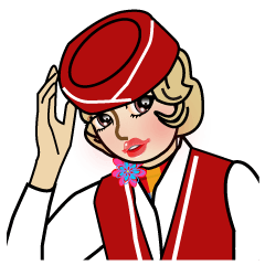 [LINEスタンプ] Piga's inward world x3 the airhostess