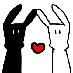 [LINEスタンプ] はんたいうさぎ