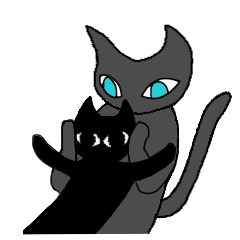[LINEスタンプ] 灰猫と黒猫のたわむれ その2